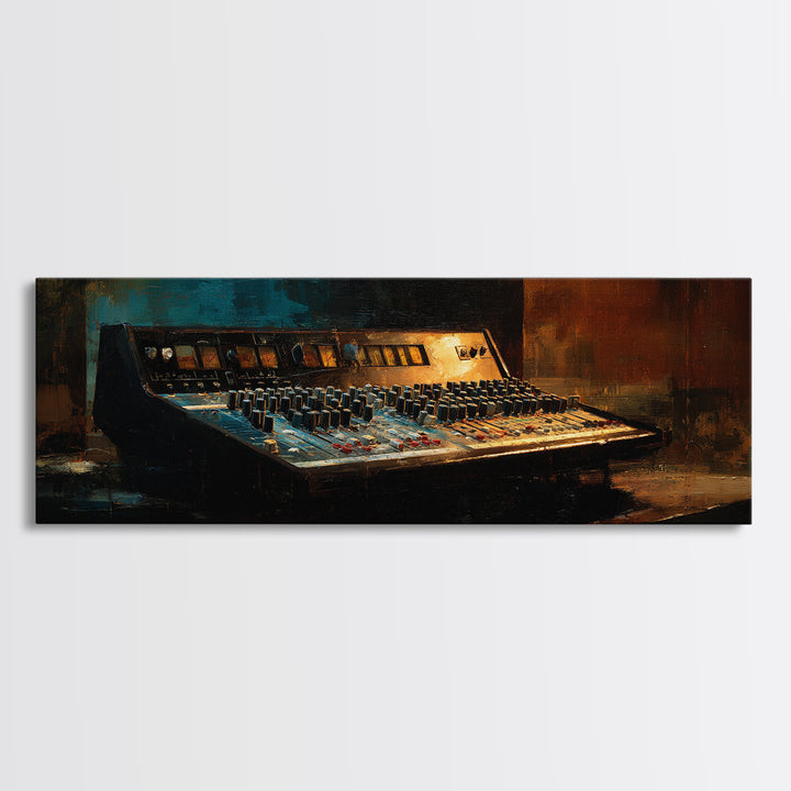 Mixing Console Faders Canvas Print, Recording Studio Art, Music Wall Art, Studio Decor, Fine Art, Analog, Musician Posters, RSA-3x1-46