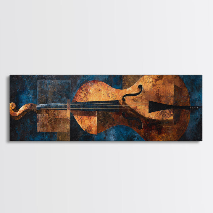 Cello Curve Closeup Framed Canvas Print, Recording Studio Art, Wall Decor, Studio Decor, Fine Art, Analog, Music Art, RSA-3x1-84