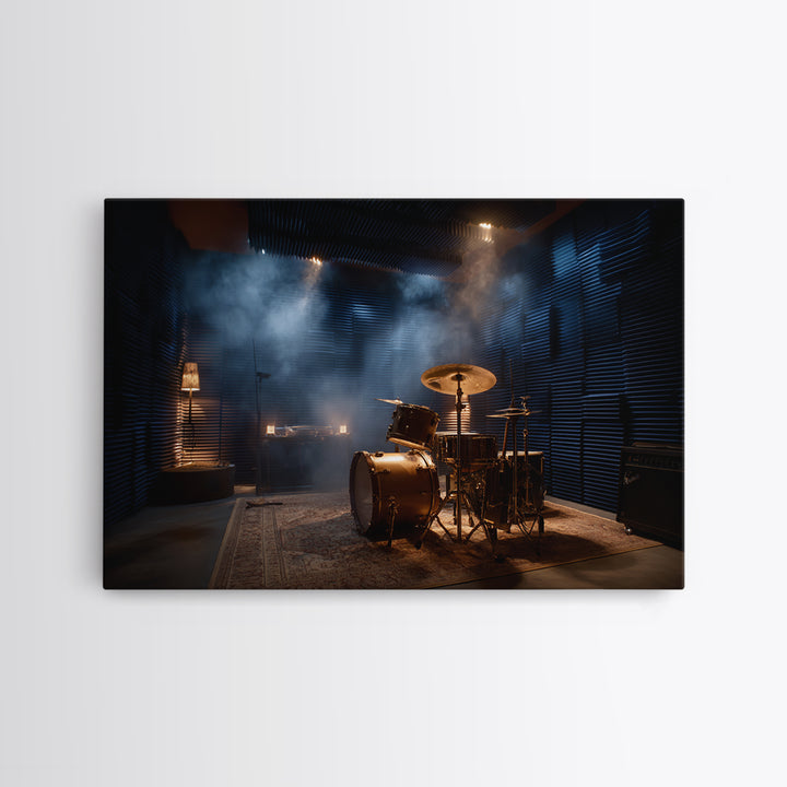 Sound Booth Foam Pattern Transformed into Design Framed Canvas Print, Recording Studio Art, Wall Decor, Studio Decor, Analog, RSA-3x2-28