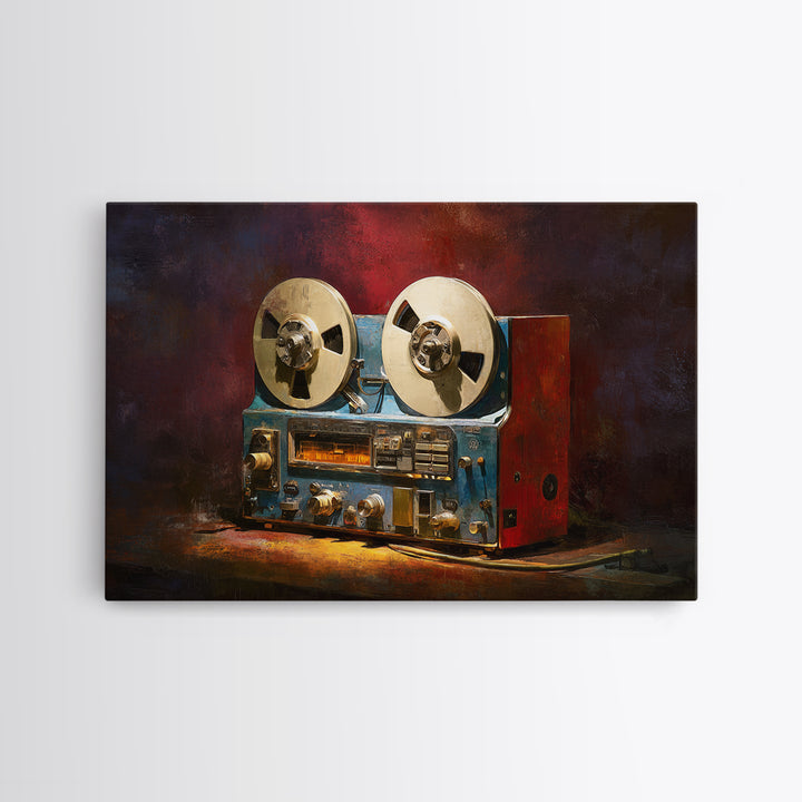 Reel to Reel Tape Machine Canvas Print, Recording Studio Art, Music Wall Art, Studio Decor, Fine Art, Analog, Musician Posters, RSA-3x2-30