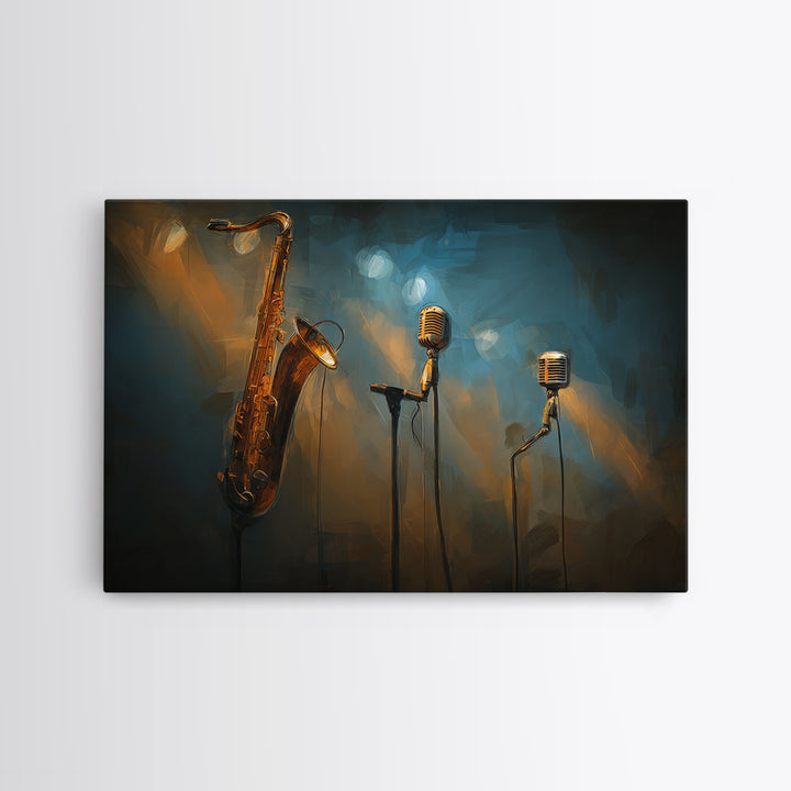 Microphone Cable Forming Elegant Line Art Canvas Print, Recording Studio Art, Headphones Poster, Studio Decor, Analog, RSA-3x2-97