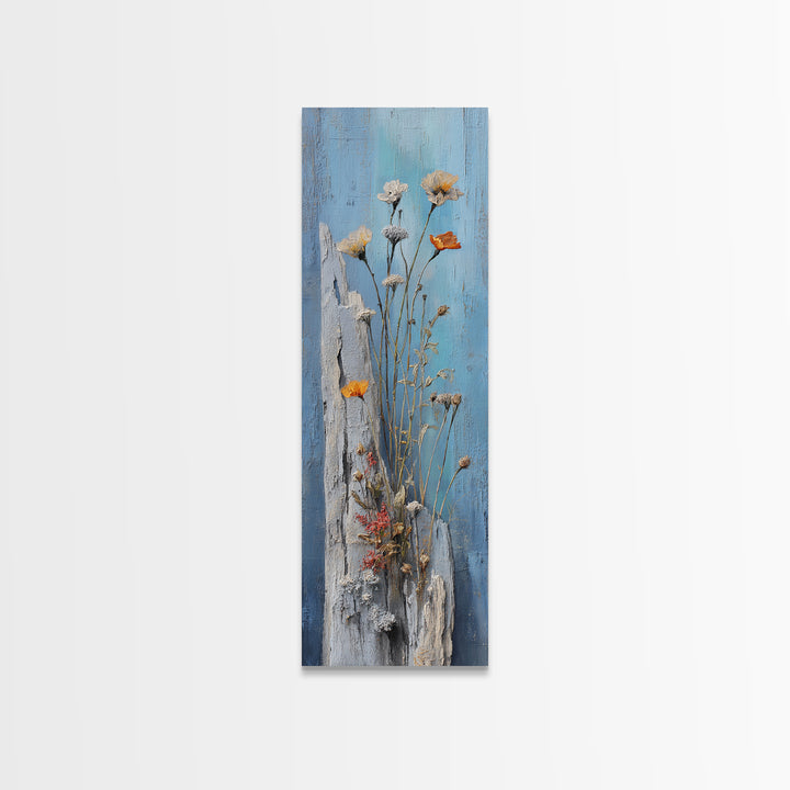 Pheasant Feathers and Acorns Arrangement Framed Canvas Print, Rustic Art, Home Decor, Farmhouse Decor, Fine Art, Rustic, RUS-1x3-52