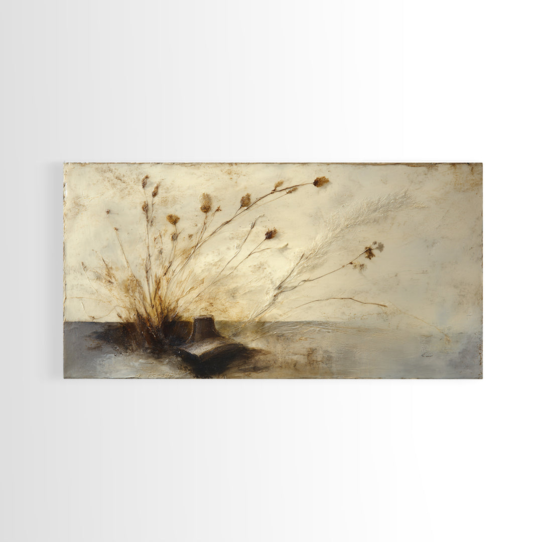 Wood Grain Abstract Framed Canvas Print, Rustic Art, Landscape Painting, Farmhouse Decor, Fine Art, Rustic, Modern Decor, RUS-2x1-100