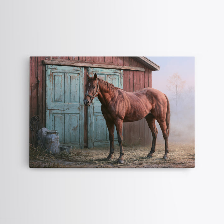 Brown Horse Portrait Canvas Print, Rustic Art, Modern Art, Farmhouse Decor, Fine Art, Rustic, Neutral Decor, Modern Decor, RUS-3x2-57