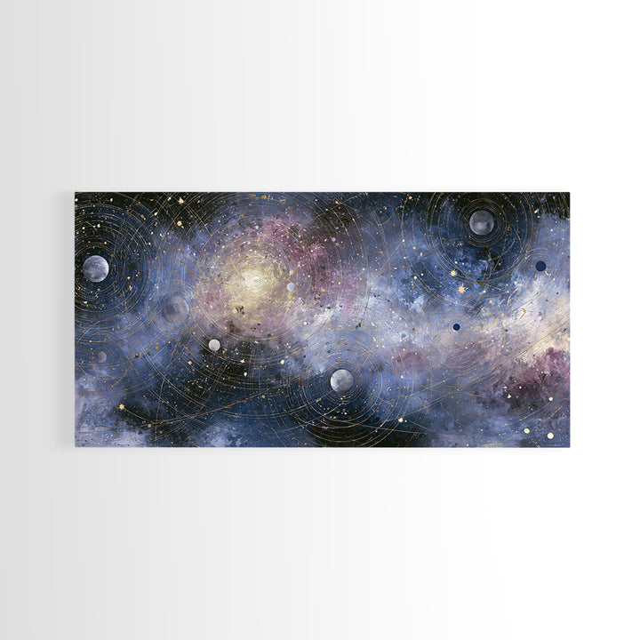 Distant Star Cluster Canvas Print, Space Art, Art Prints, Spa Decor, Fine Art, Serenity, Abstract Wall Art, Modern Wall Art, SAR-2x1-64