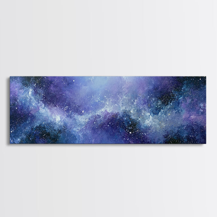 Distant Star Cluster Framed Canvas Print, Space Art, Posters, Spa Decor, Fine Art, Serenity, Abstract Art, Printable Art, SAR-3x1-84
