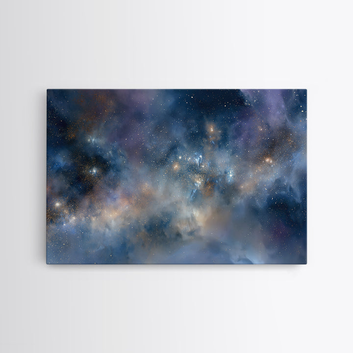 Distant Star Cluster Framed Canvas Print, Space Art, Statement Artwork, Spa Decor, Fine Art, Serenity, Wall Decor, Painting, SAR-3x2-24