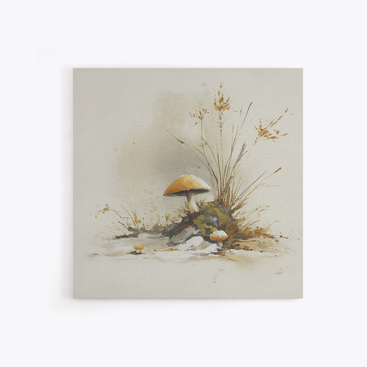 Winter Cabin Smoke Canvas Print, Scandinavian Art, Boho Decor, Living Room Decor, Fine Art, Nordic, Luxury Decor, SCA-1x1-18