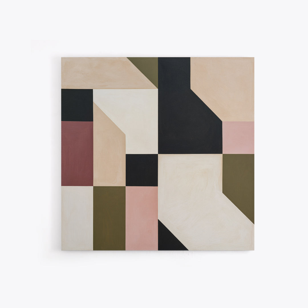 Scandinavian Textile Pattern Framed Canvas Print, Scandinavian Art, Abstract Wall Art, Living Room Decor, Fine Art, Nordic, SCA-1x1-64