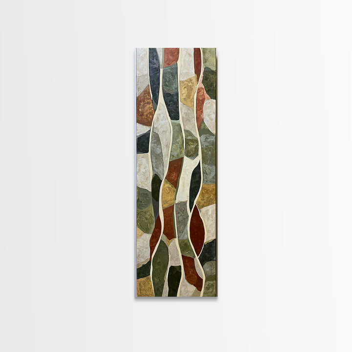 Simple Mushroom and Moss Forest Study Canvas Print, Scandinavian Art, Christmas Decor, Living Room Decor, Fine Art, Nordic, SCA-1x3-12