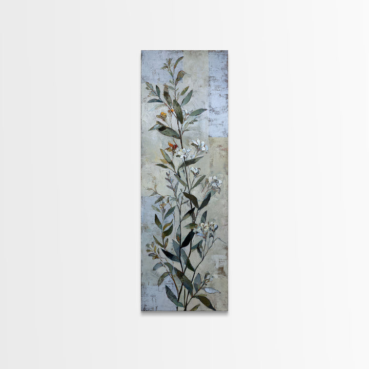 Pale Oak Botanical Line Drawing Canvas Print, Scandinavian Art, Christmas Decor, Living Room Decor, Fine Art, Nordic, SCA-1x3-17
