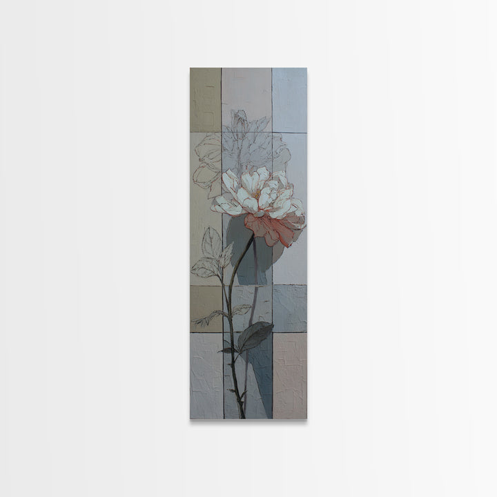 Nordic Folk Bird Canvas Print, Scandinavian Art, Boho Decor, Living Room Decor, Fine Art, Nordic, Luxury Decor, SCA-1x3-23