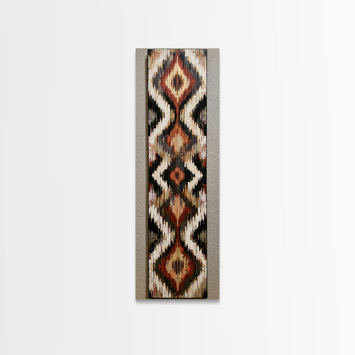 Scandinavian Textile Pattern Canvas Print, Scandinavian Art, Large Wall Art, Living Room Decor, Nordic, Living Room Wall Art, SCA-1x3-28