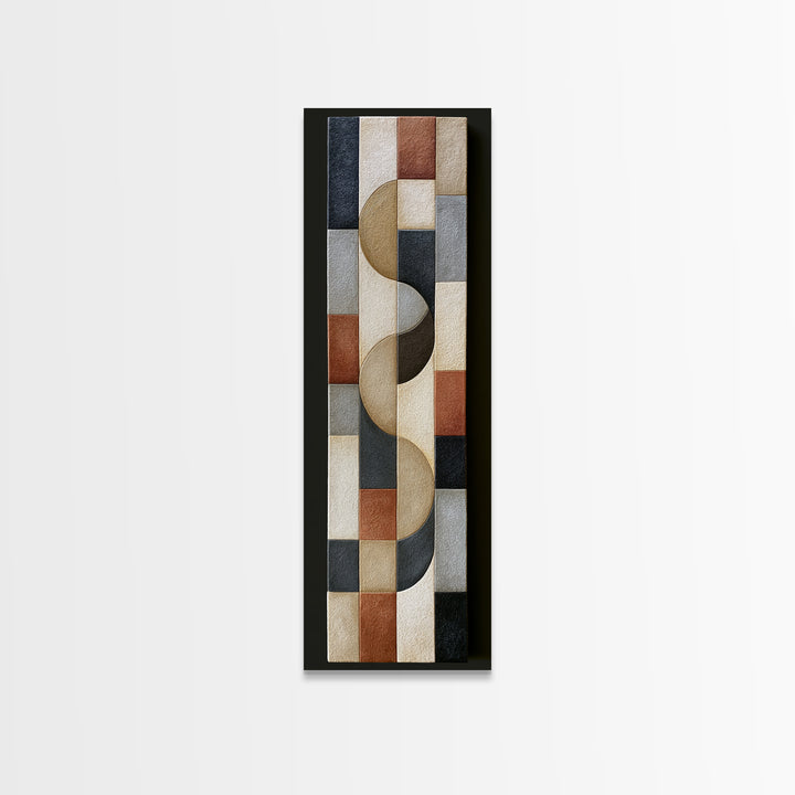 Soft Wool Texture Abstract Framed Canvas Print, Scandinavian Art, Living Room Wall Art, Living Room Decor, Abstract Art, Nordic, SCA-1x3-31