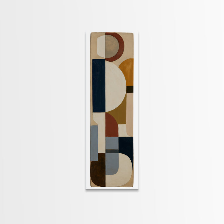 Soft Beige Geometric Abstraction Canvas Print, Scandinavian Art, Floral Wall Art, Living Room Decor, Fine Art, Nordic, SCA-1x3-39