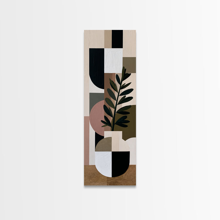 Hygge Candle and Pine Branch Still Life Canvas Print, Scandinavian Art, Wall Art Print, Living Room Decor, Oil Painting, Nordic, SCA-1x3-40
