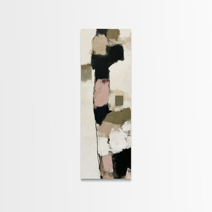 Soft Wool Texture Abstract Canvas Print, Scandinavian Art, Neutral Decor, Living Room Decor, Fine Art, Nordic, Wall Decor, SCA-1x3-55