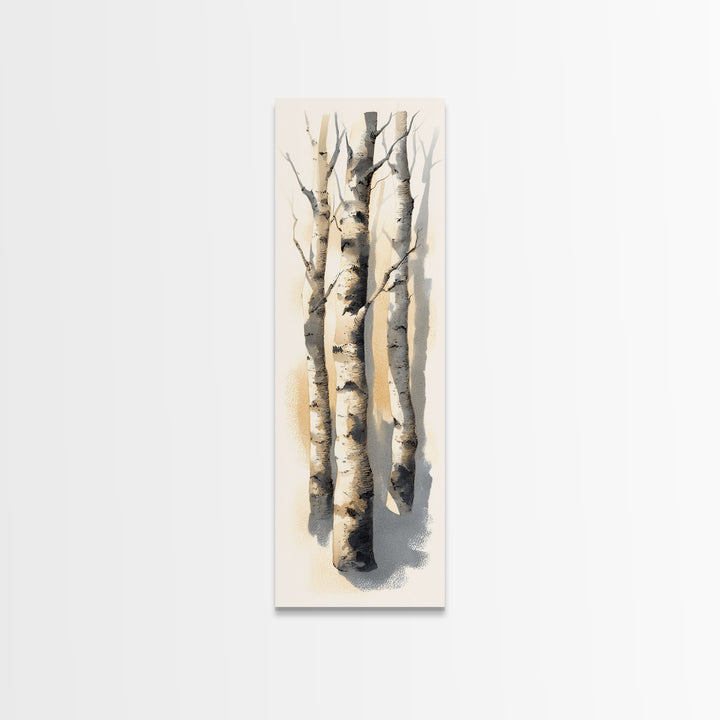 Simple Mushroom and Moss Forest Study Canvas Print, Scandinavian Art, Living Room Wall Art, Living Room Decor, Nordic, SCA-1x3-84