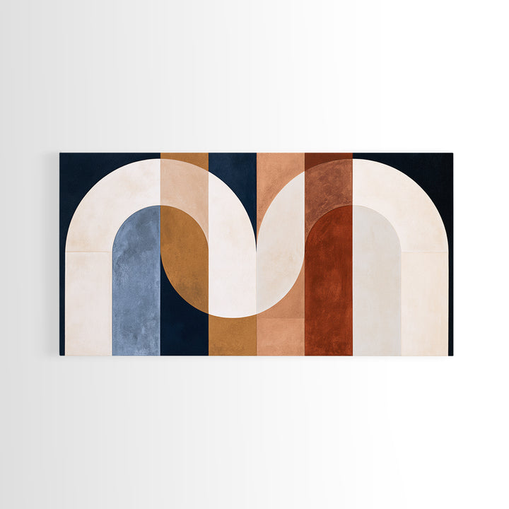Abstract Arch Shapes Framed Canvas Print, Scandinavian Art, Decor, Living Room Decor, Abstract Art, Nordic, Printable Art, SCA-2x1-10