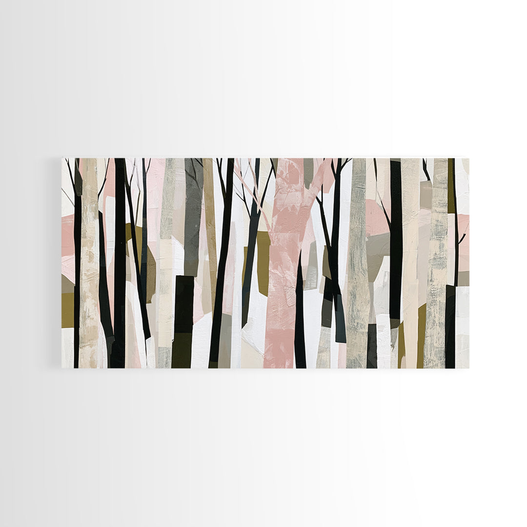 Snowy Nordic Forest Canvas Print, Scandinavian Art, Wall Hanging, Living Room Decor, Fine Art, Nordic, Living Room Wall Art, SCA-2x1-21