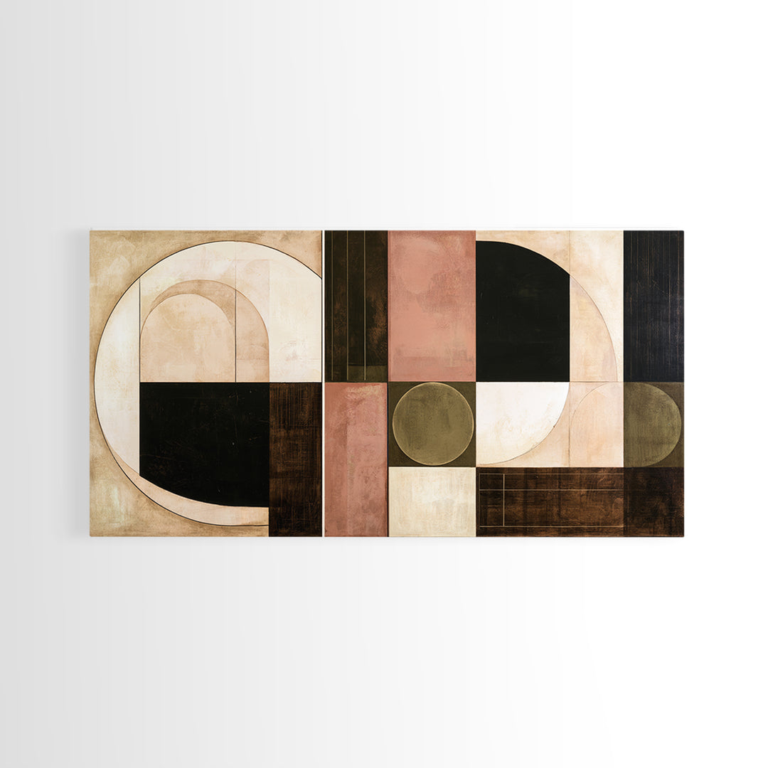Abstract Arch Shapes Canvas Print, Scandinavian Art, Living Room Decor, Abstract Art, Nordic, Modern Wall Art, SCA-2x1-58