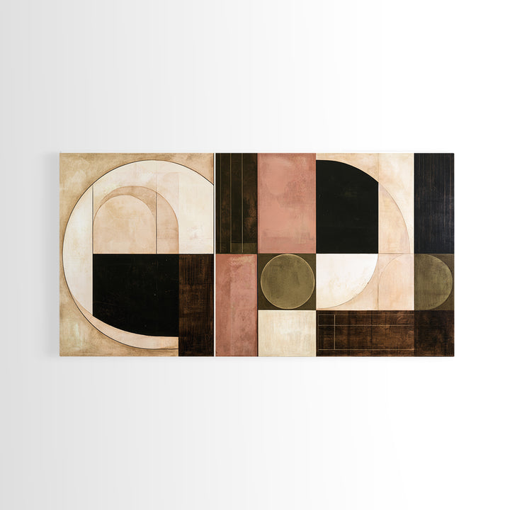 Abstract Arch Shapes Canvas Print, Scandinavian Art, Living Room Decor, Abstract Art, Nordic, Modern Wall Art, SCA-2x1-58