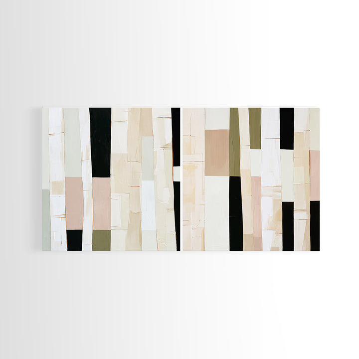 Birch Tree Trunks Canvas Print, Scandinavian Art, Wall Art Print, Living Room Decor, Oil Painting, Nordic, Fine Art Print, SCA-2x1-77