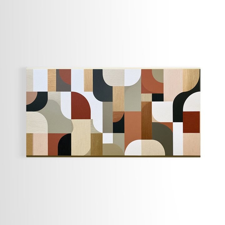 Soft Wool Texture Abstract Framed Canvas Print, Scandinavian Art, Abstract Painting, Living Room Decor, Abstract Art, Nordic, SCA-2x1-87