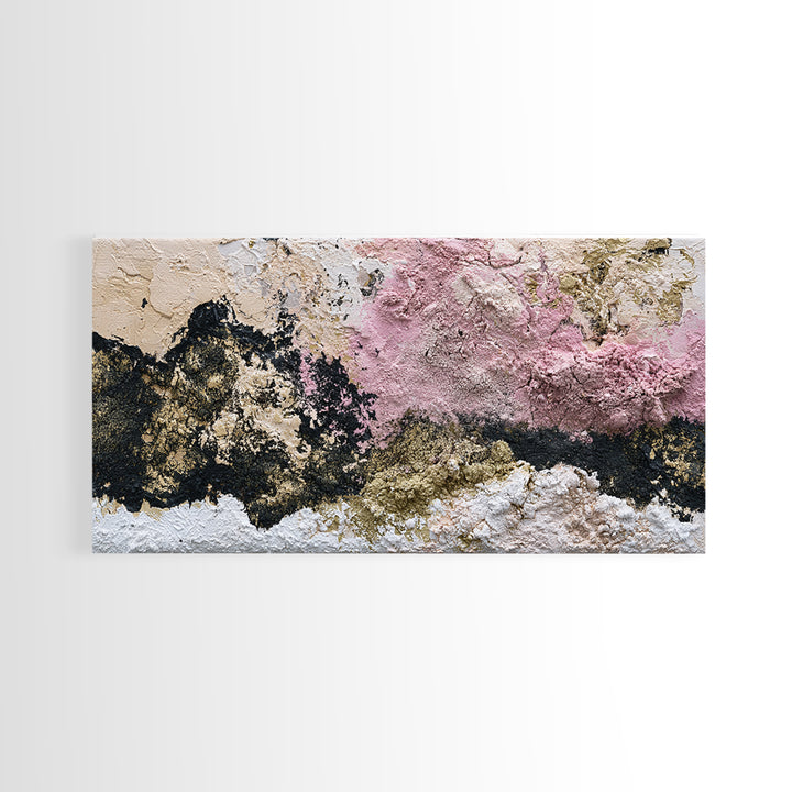 Simple Mushroom and Moss Forest Study Framed Canvas Print, Scandinavian Art, Canvas Art, Living Room Decor, Fine Art, Nordic, SCA-2x1-92