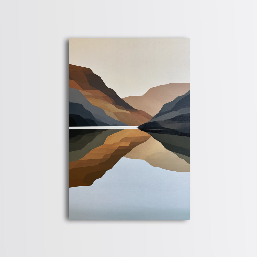 Minimal Fjord Landscape Canvas Print, Scandinavian Art, Art Print, Living Room Decor, Fine Art, Nordic, Farmhouse Decor, SCA-2x3-10