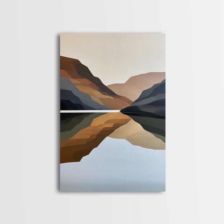Minimal Fjord Landscape Canvas Print, Scandinavian Art, Art Print, Living Room Decor, Fine Art, Nordic, Farmhouse Decor, SCA-2x3-10
