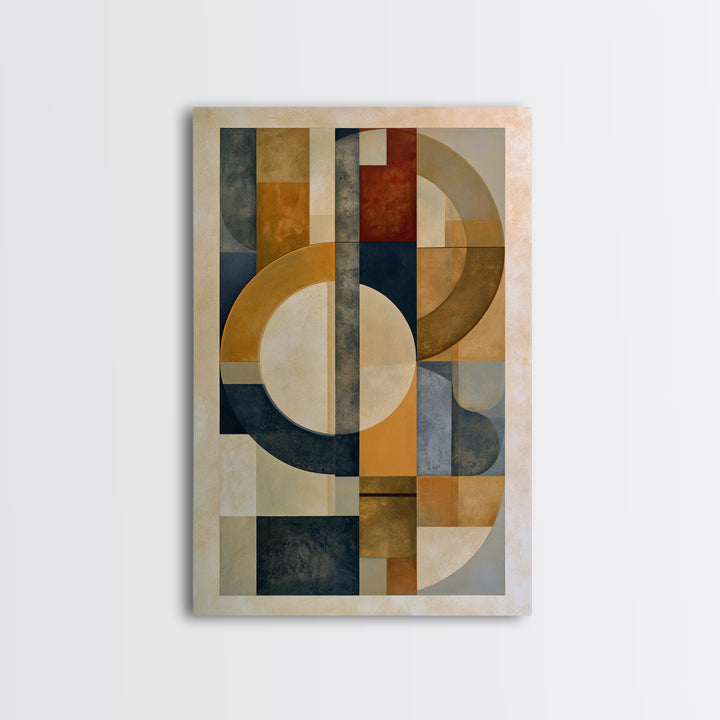 Soft Beige Geometric Abstraction Canvas Print, Scandinavian Art, Christmas Decor, Living Room Decor, Fine Art, Nordic, SCA-2x3-11