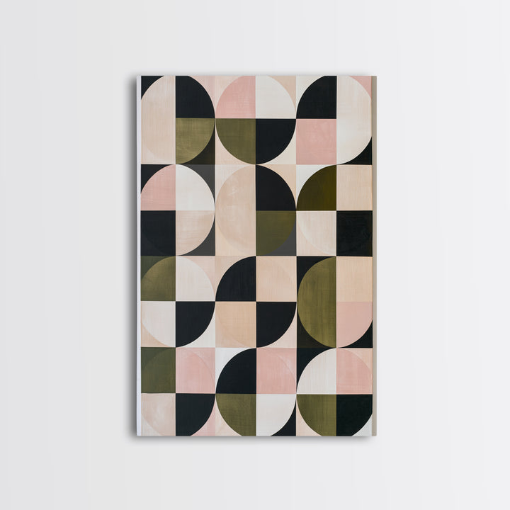Scandinavian Textile Pattern Framed Canvas Print, Scandinavian Art, Contemporary Art, Living Room Decor, Fine Art, Nordic, SCA-2x3-24