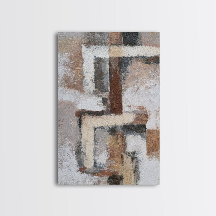 Soft Wool Texture Abstract Framed Canvas Print, Scandinavian Art, Printable Wall Art, Living Room Decor, Abstract Art, Nordic, SCA-2x3-3