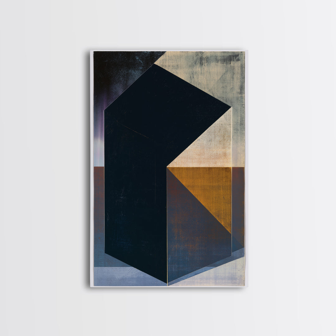 Simple Black House Shape Canvas Print, Scandinavian Art, Wall Art Print, Living Room Decor, Abstract Art, Nordic, SCA-2x3-39