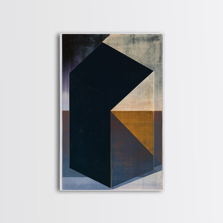 Simple Black House Shape Canvas Print, Scandinavian Art, Wall Art Print, Living Room Decor, Abstract Art, Nordic, SCA-2x3-39