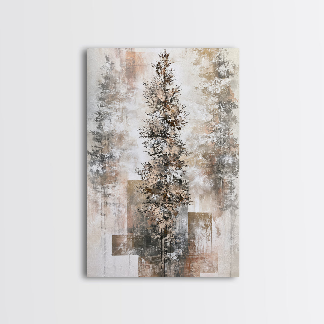 Snowy Nordic Forest Canvas Print, Scandinavian Art, Modern Art, Living Room Decor, Fine Art, Nordic, Contemporary Art, SCA-2x3-57