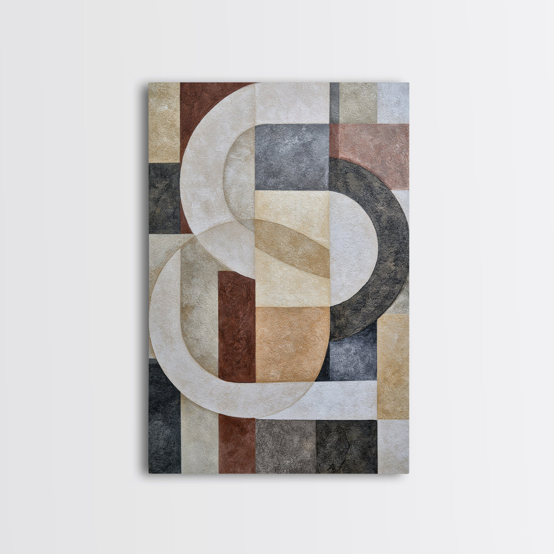 Soft Wool Texture Abstract Framed Canvas Print, Scandinavian Art, Scandinavian, Living Room Decor, Abstract Art, Nordic, SCA-2x3-75