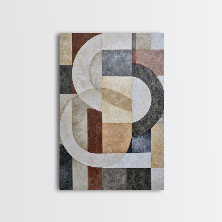 Soft Wool Texture Abstract Framed Canvas Print, Scandinavian Art, Scandinavian, Living Room Decor, Abstract Art, Nordic, SCA-2x3-75
