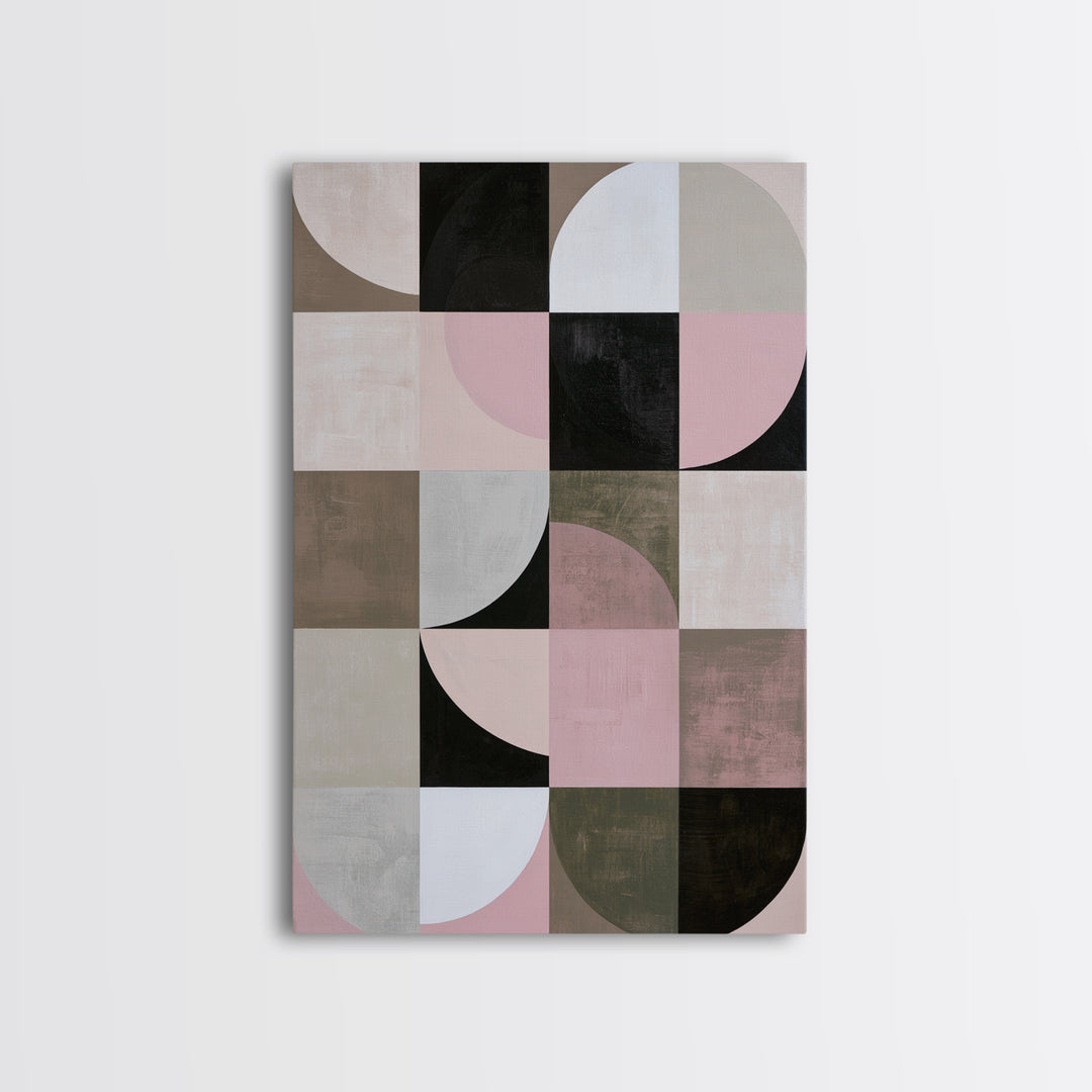 Scandinavian Textile Pattern Canvas Print, Scandinavian Art, Floral Wall Art, Living Room Decor, Nordic, Minimalist Decor, SCA-2x3-96