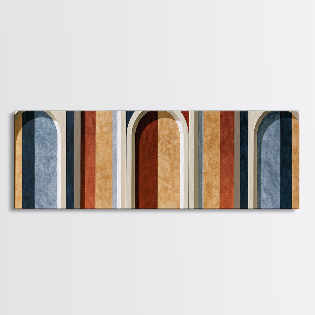 Abstract Arch Shapes Canvas Print, Scandinavian Art, Modern Decor, Living Room Decor, Abstract Art, Nordic, Wall Decor, SCA-3x1-54