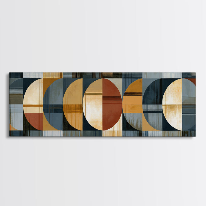 Minimal Sun over Pine Forest Framed Canvas Print, Scandinavian Art, Statement Artwork, Living Room Decor, Fine Art, Nordic, SCA-3x1-57