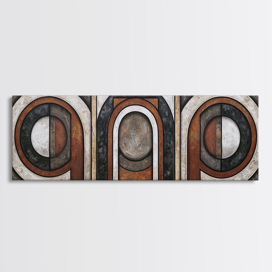 Abstract Arch Shapes Canvas Print, Scandinavian Art, Modern Art, Living Room Decor, Abstract Art, Nordic, Contemporary Art, SCA-3x1-6