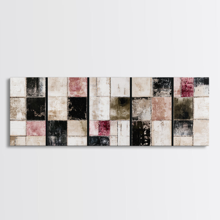 Scandinavian Textile Pattern Canvas Print, Scandinavian Art, Printable, Living Room Decor, Fine Art, Nordic, Abstract Wall Art, SCA-3x1-80