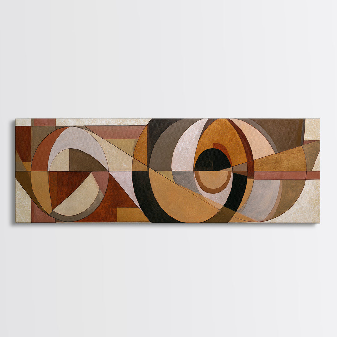 Soft Beige Geometric Abstraction Canvas Print, Scandinavian Art, Printable Art, Living Room Decor, Abstract Art, Nordic, SCA-3x1-91