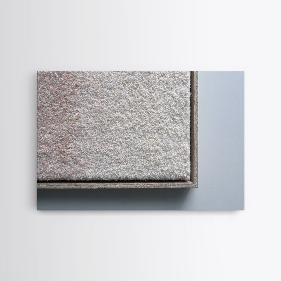 Soft Wool Texture Abstract Framed Canvas Print, Scandinavian Art, Room Decor, Living Room Decor, Nordic, Mid Century Modern, SCA-3x2-23