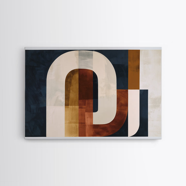 Abstract Arch Shapes Canvas Print, Scandinavian Art, Canvas Print, Living Room Decor, Abstract Art, Nordic, Textured Painting, SCA-3x2-42