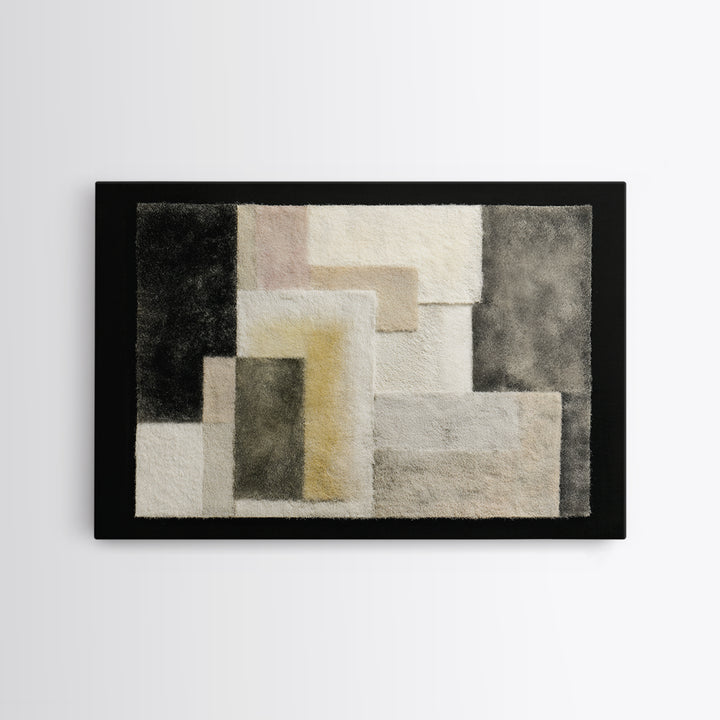Soft Wool Texture Abstract Framed Canvas Print, Scandinavian Art, Living Room Decor, Fine Art, Nordic, Gallery Decor, SCA-3x2-47