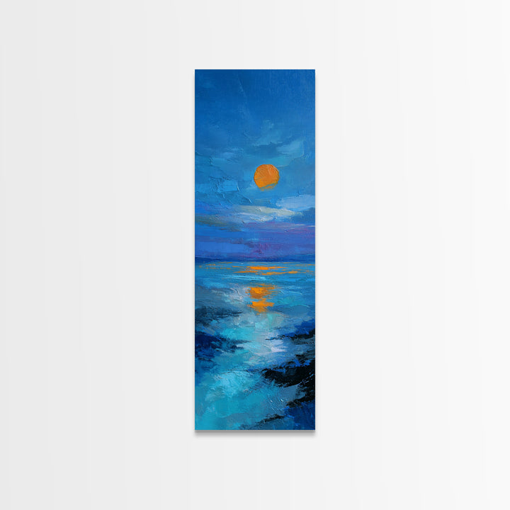 Crashed Satellite in a Desert Storm Framed Canvas Print, Scifi Art, Fantasy Art, Living Room Decor, Oil Painting, Orbit, SCI-1x3-79