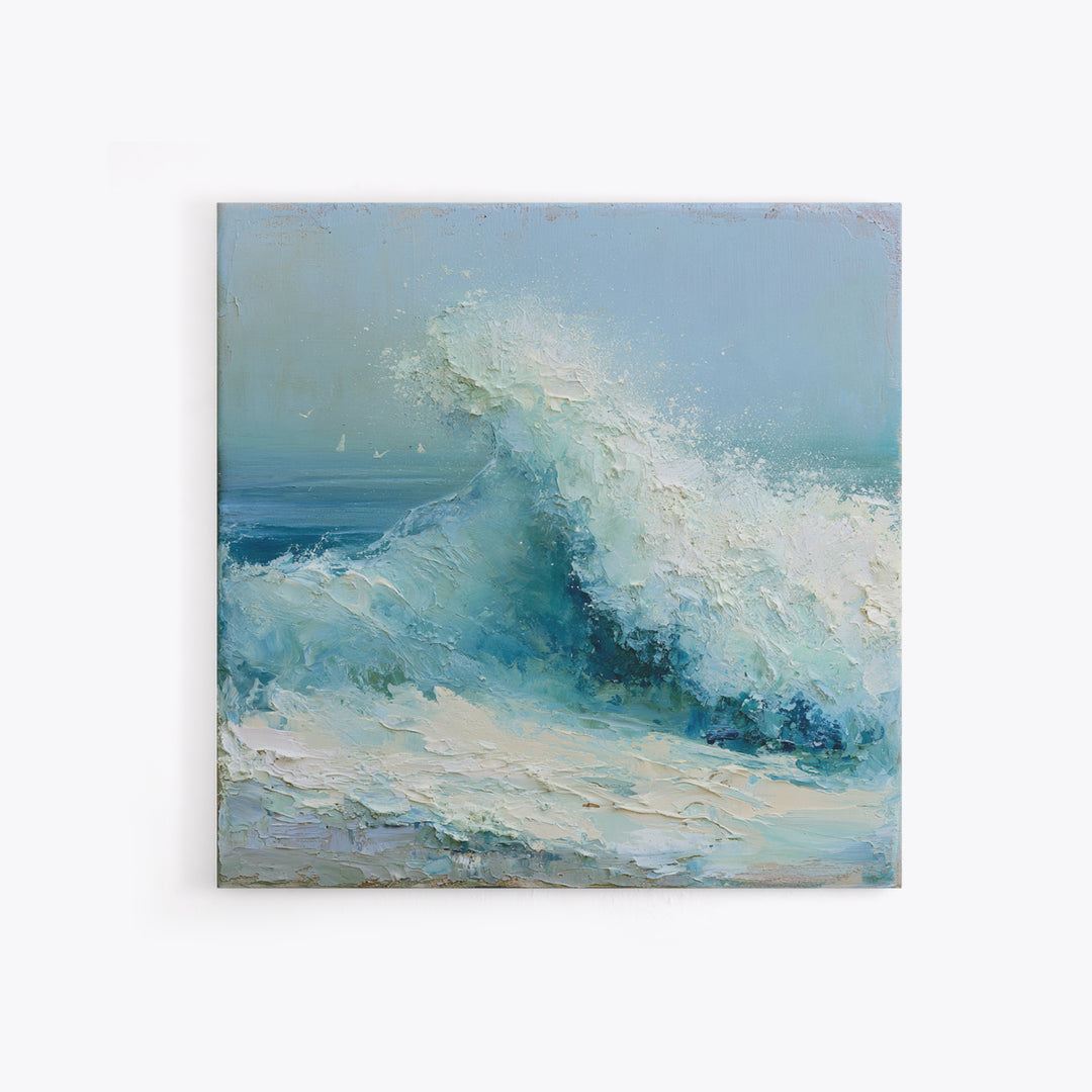 Wild Atlantic Wave Framed Canvas Print, Seascape Art, Gallery Decor, Coastal Decor, Fine Art, Seascape, Contemporary Art, SEA-1x1-65
